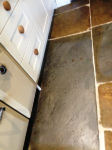 Old Flagstone Tiled Kitchen Floor After Renovation in Stacksteads Backup