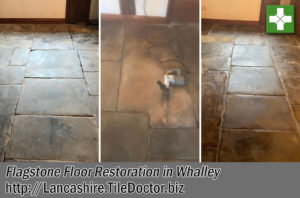 Flagstone Floor Before After Restoration Whalley