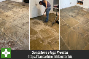 Sandstone Flagstone Floor Restoration Preston