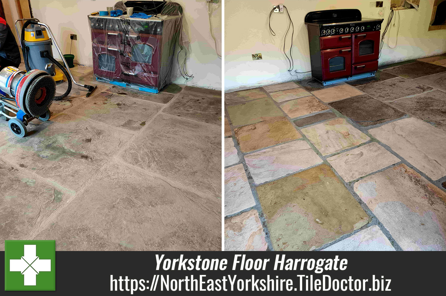 16th Century Yorkstone Floor Renovation Listed Manor House Harrogate