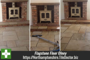 Flagstone Floor Before After Restoration Olney